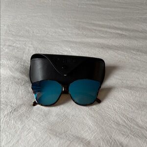 Diff Eyewear Sunglasses with Vibrant Blue Lenses